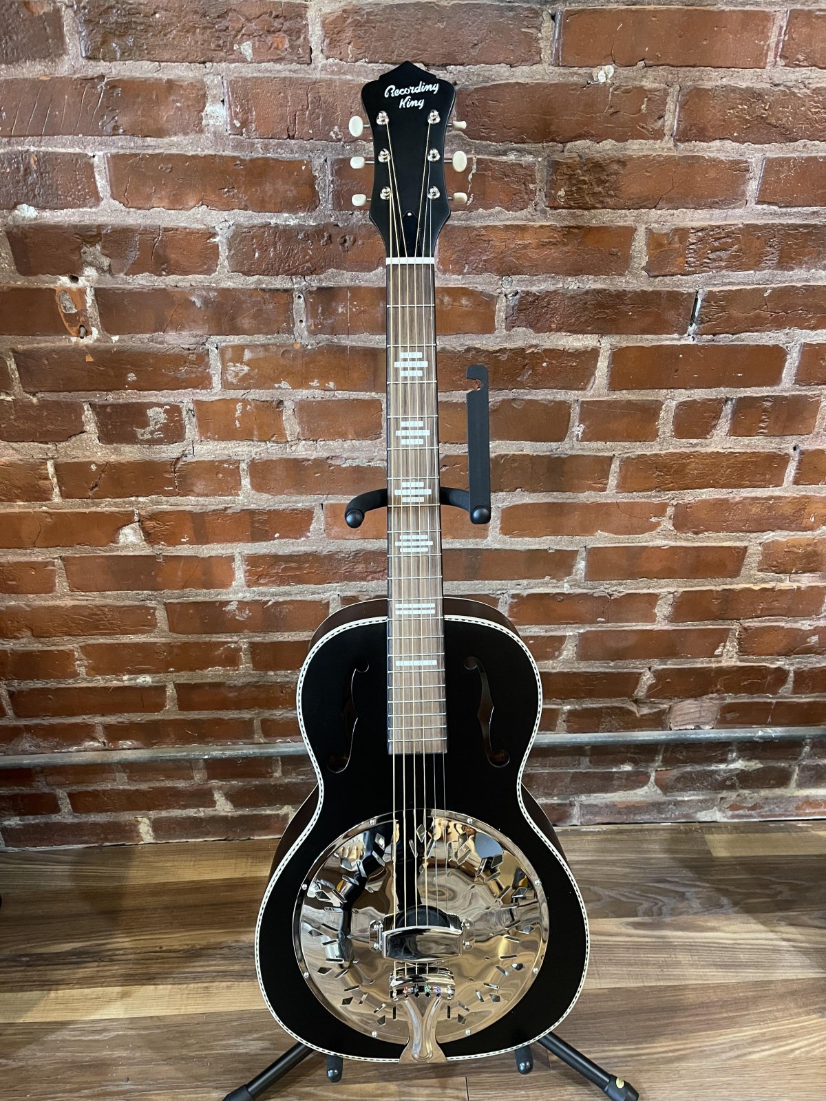 Recording King RPHR2MBK Single O Resonator Matte Black