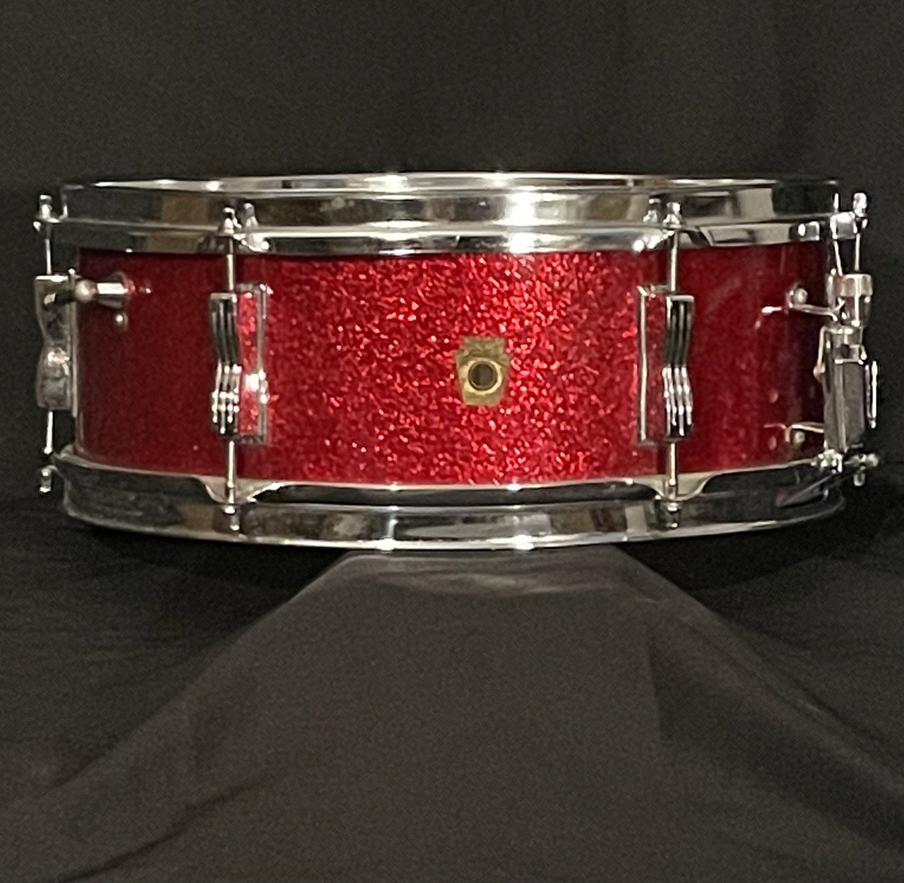 Used Ludwig 5x14 Pioneer Snare Red Sparkle White Interior