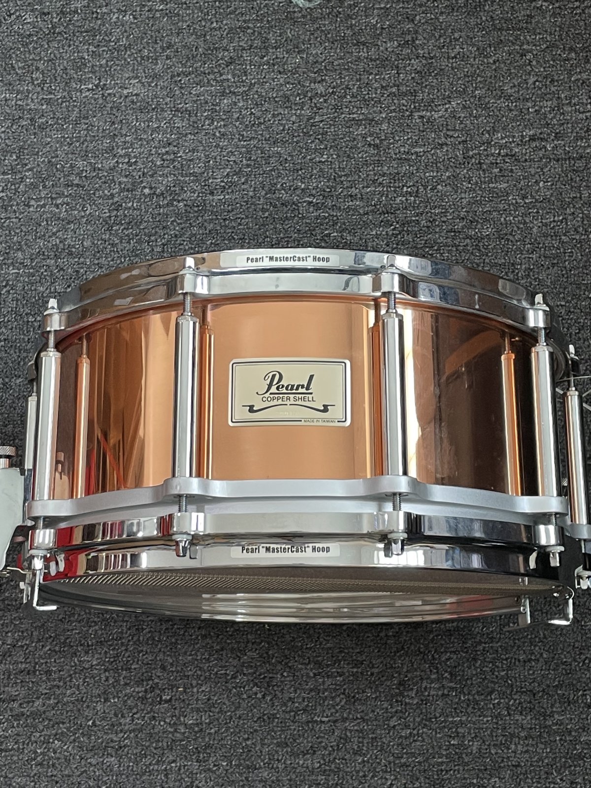 Pearl Copper Free Floating Snare Drum 6.5x14 Used Early 2000s