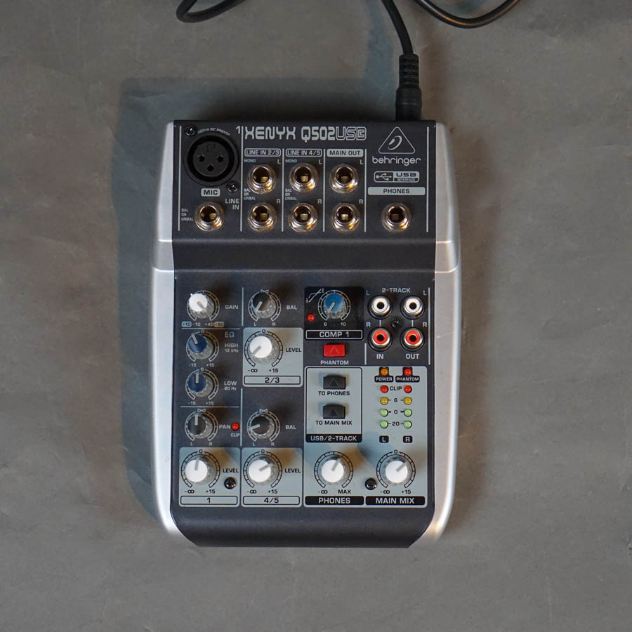 Behringer Xenyx Q502USB Mixer w/Power Cable - Used