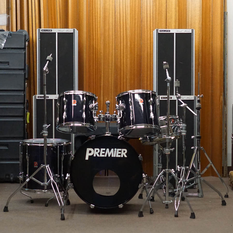 Premier XPK 5pc Drum set w/hardware Black Shadow (early 90s/late 80s