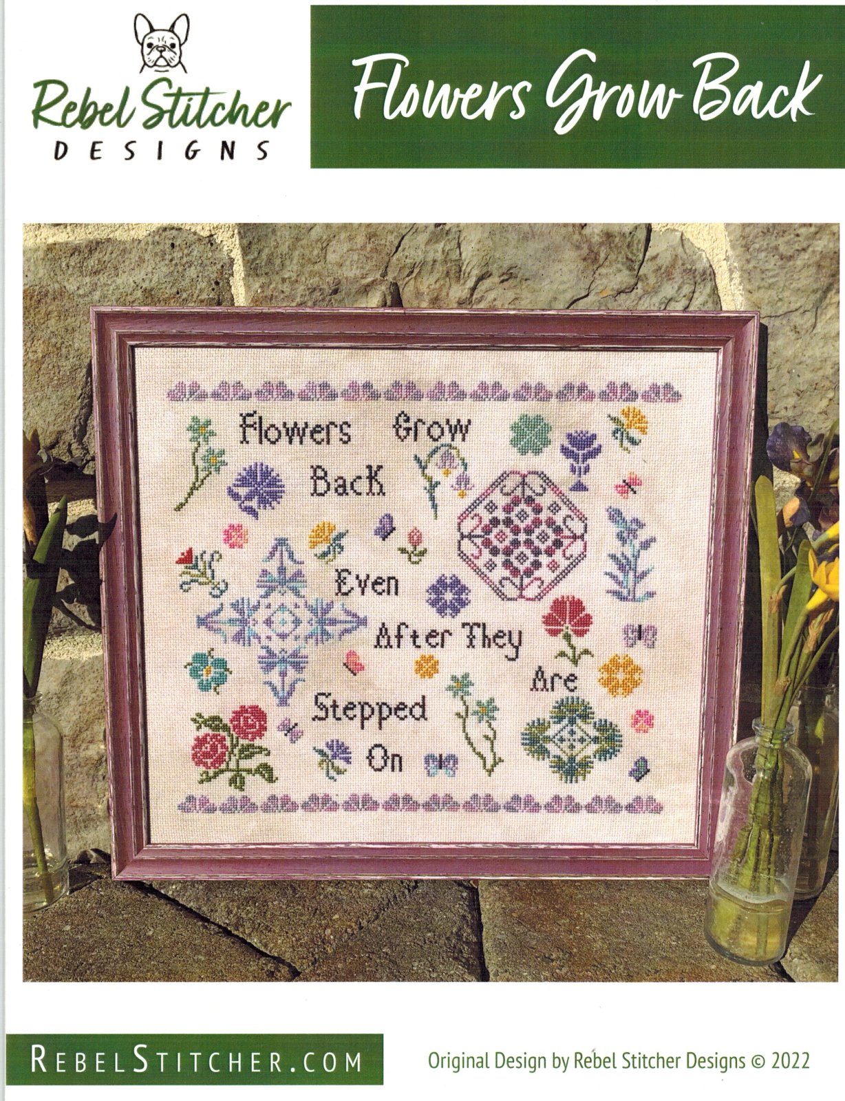 Flowers Grow Back chart Rebel Stitcher