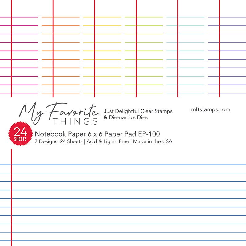 MFT Notebook Paper 6x6 Paper Pad 849923047705