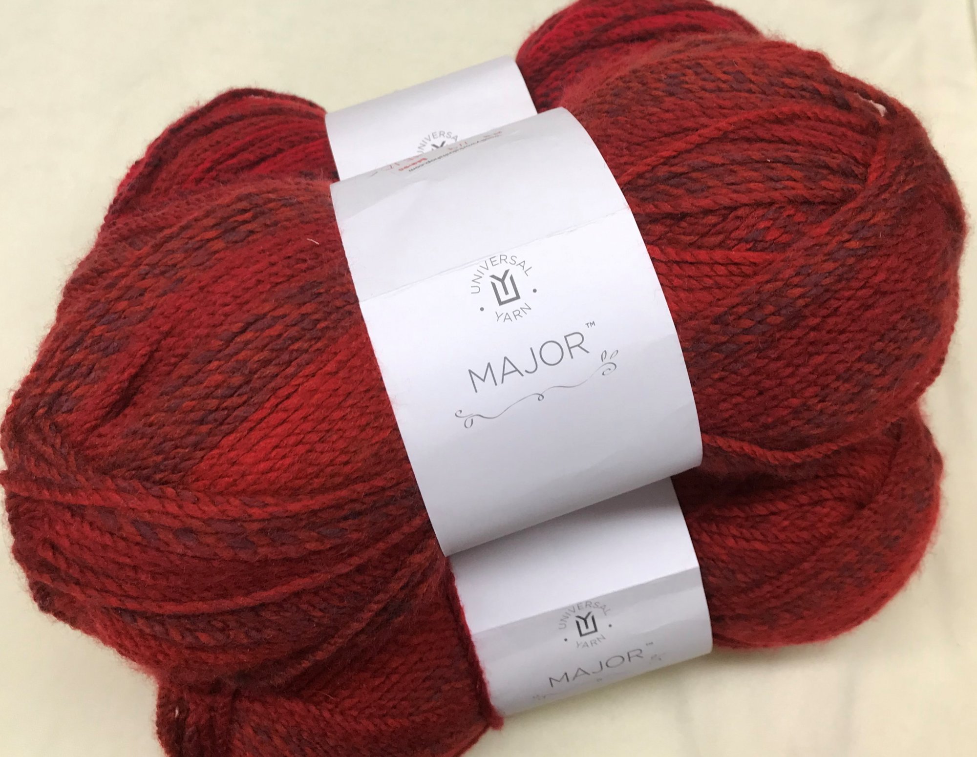 Crimson 119, Major Bulky by Universal Yarn Bulky Soft Acrylic 328yds