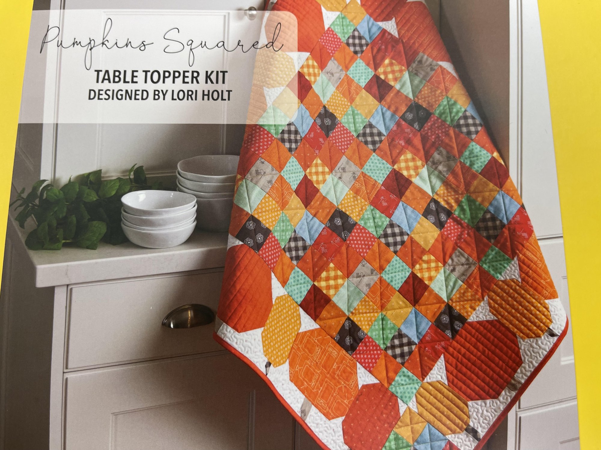 Pumpkins Squared Table Topper Kit by Lori Holt 889333246305