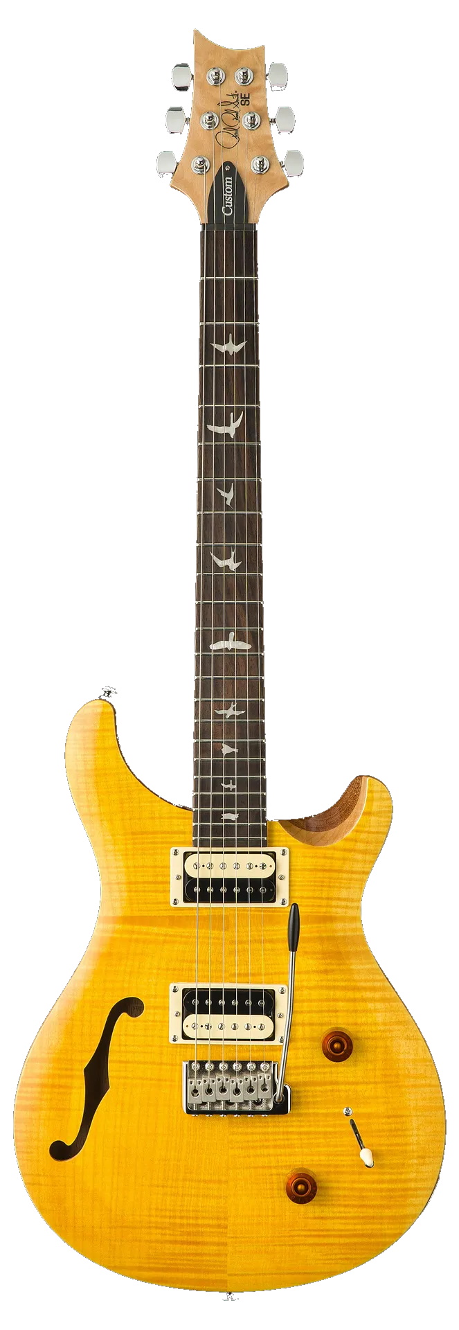 PRS SE Custom 22 SemiHollow Electric Guitar Santana Yellow
