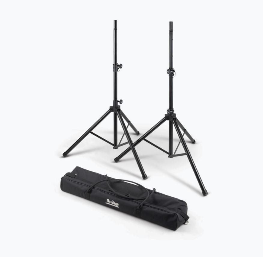 OnStage SSP7950 AllAluminum Dual Speaker Stand Pack w/ Zippered Bag