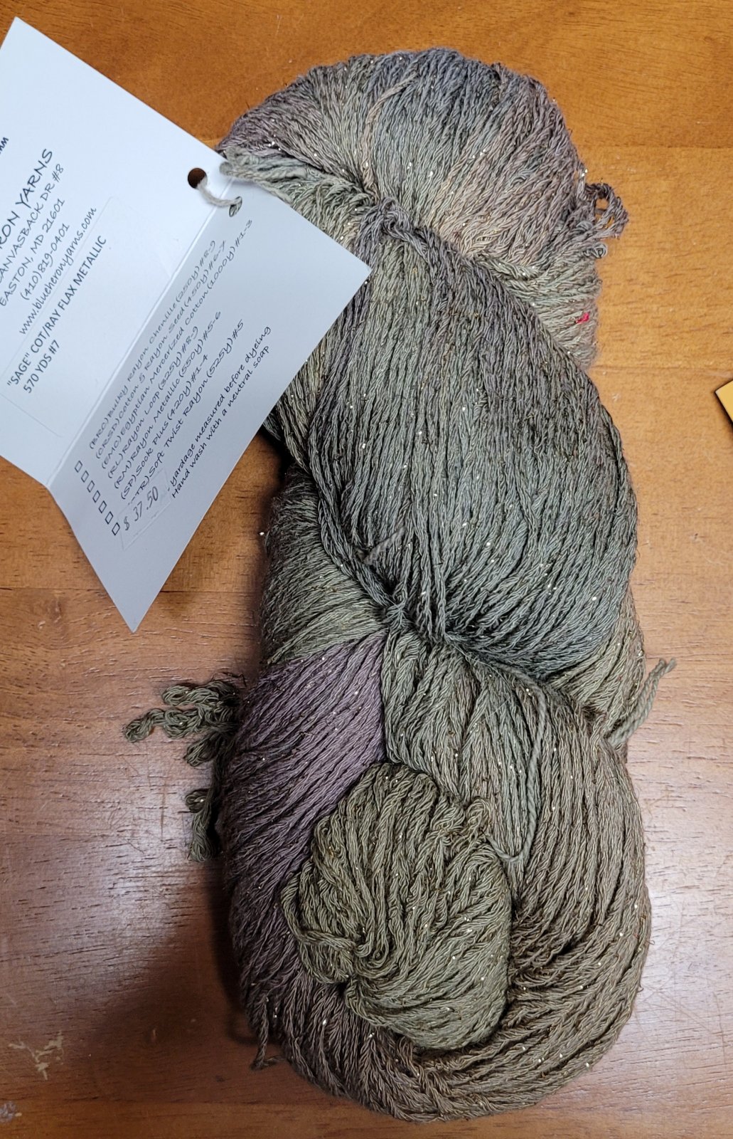 Cotton Rayon Flax Metallic by Blue Heron Yarns