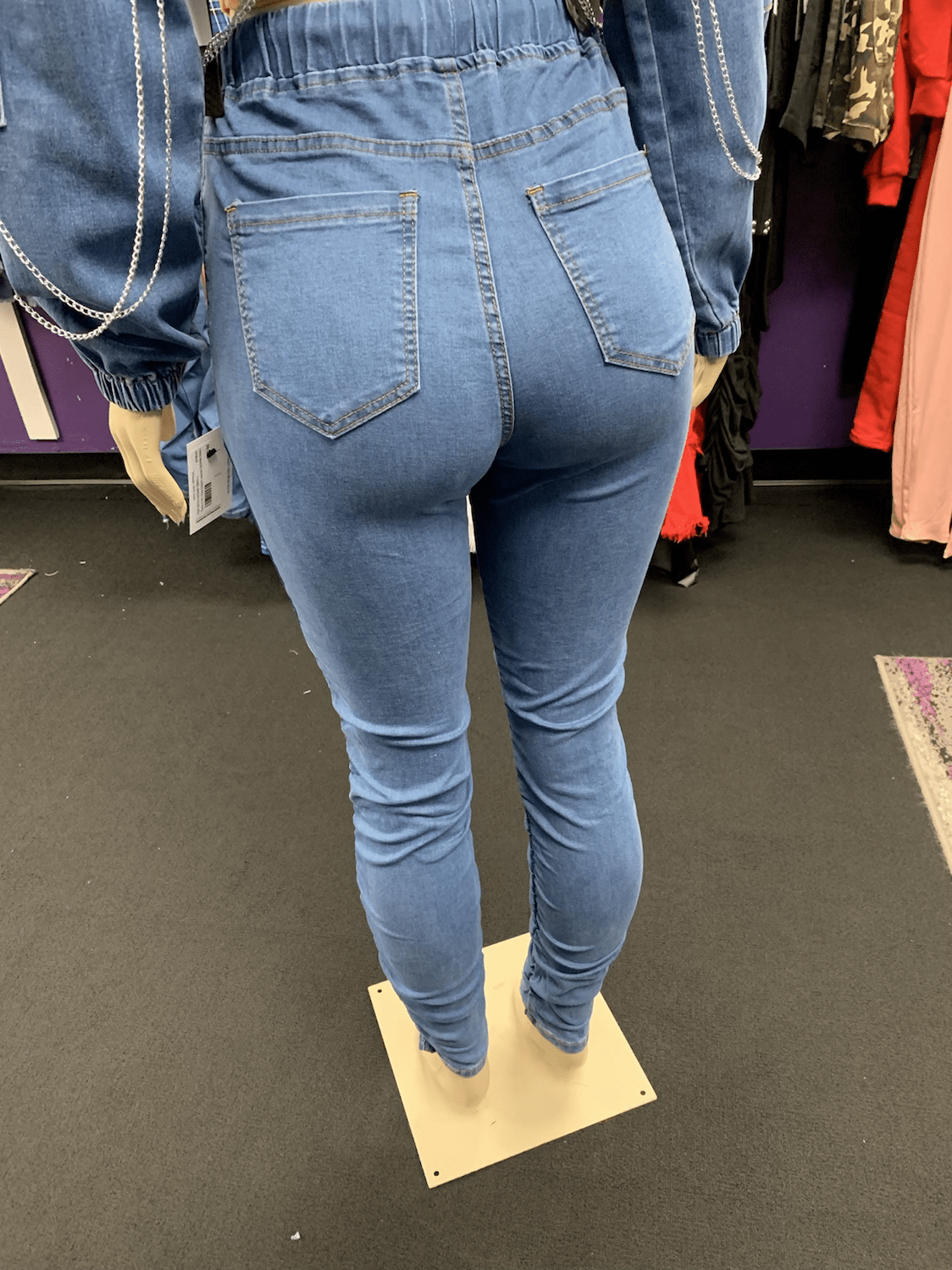 Stacked Denim Joggers