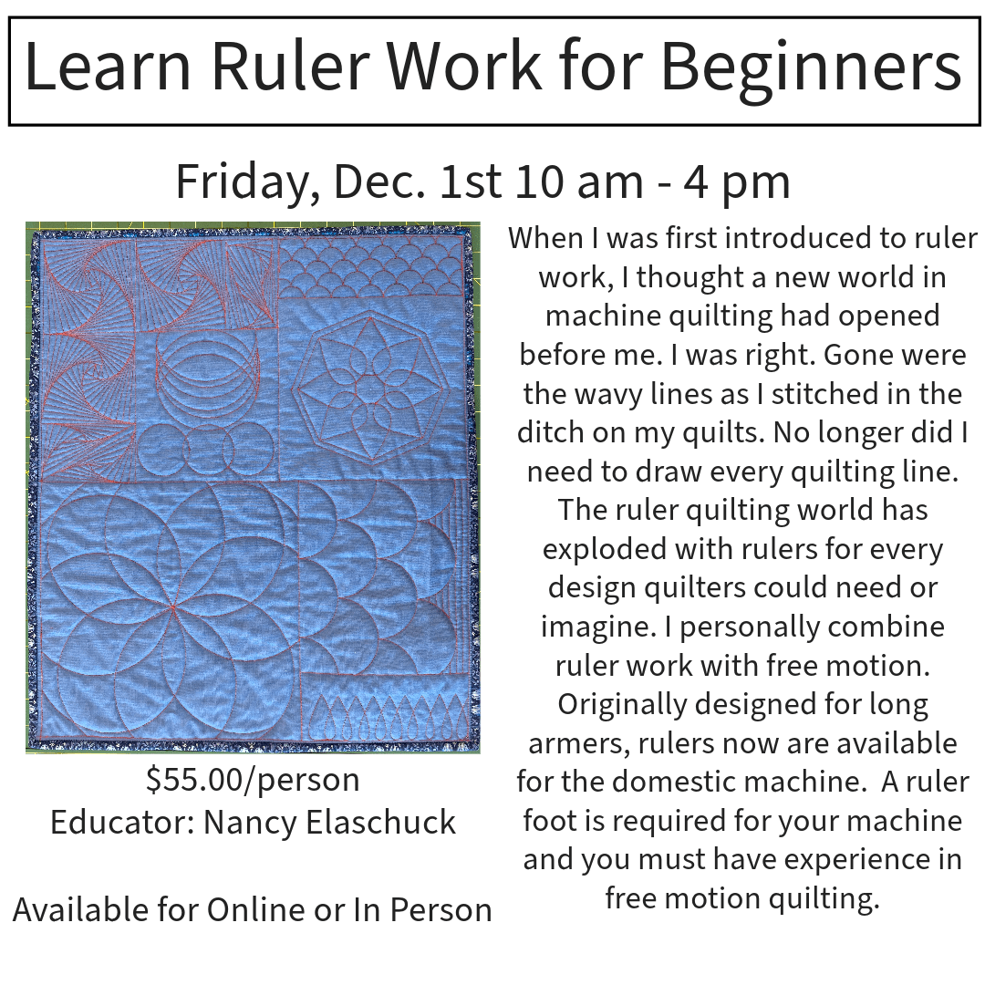 Beginner Ruler Work Quilting