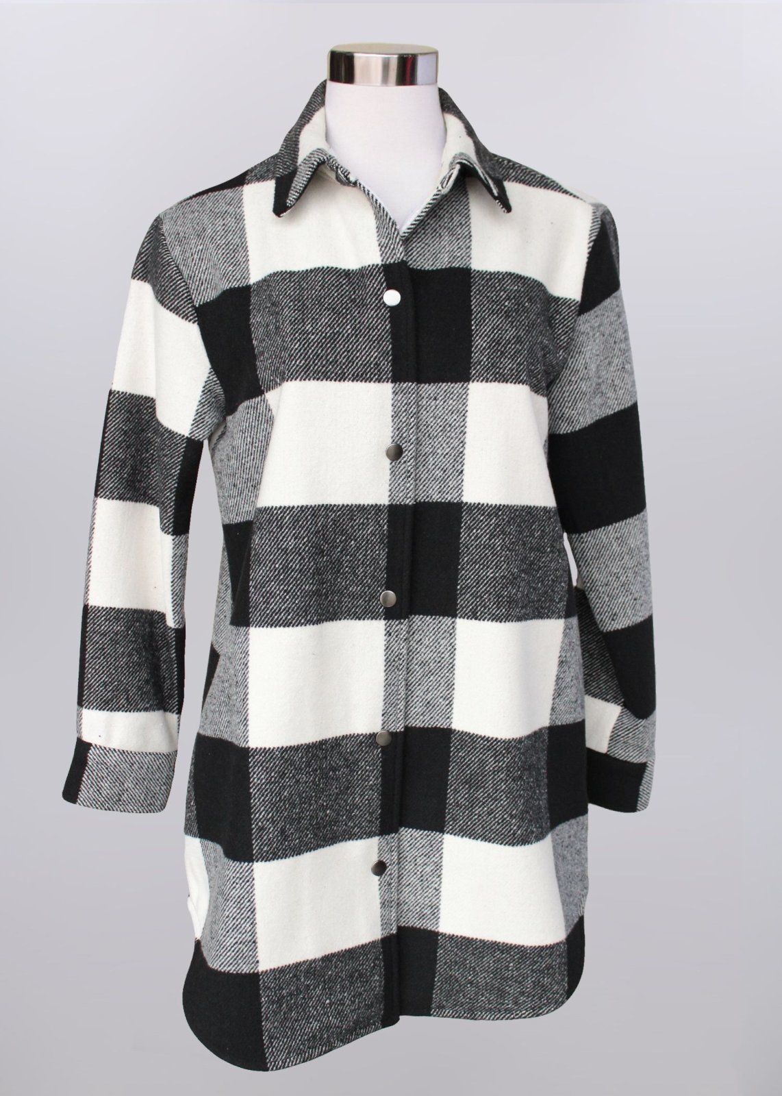 Keren Hart Women's Black & White Checkered Jacket 764366456801