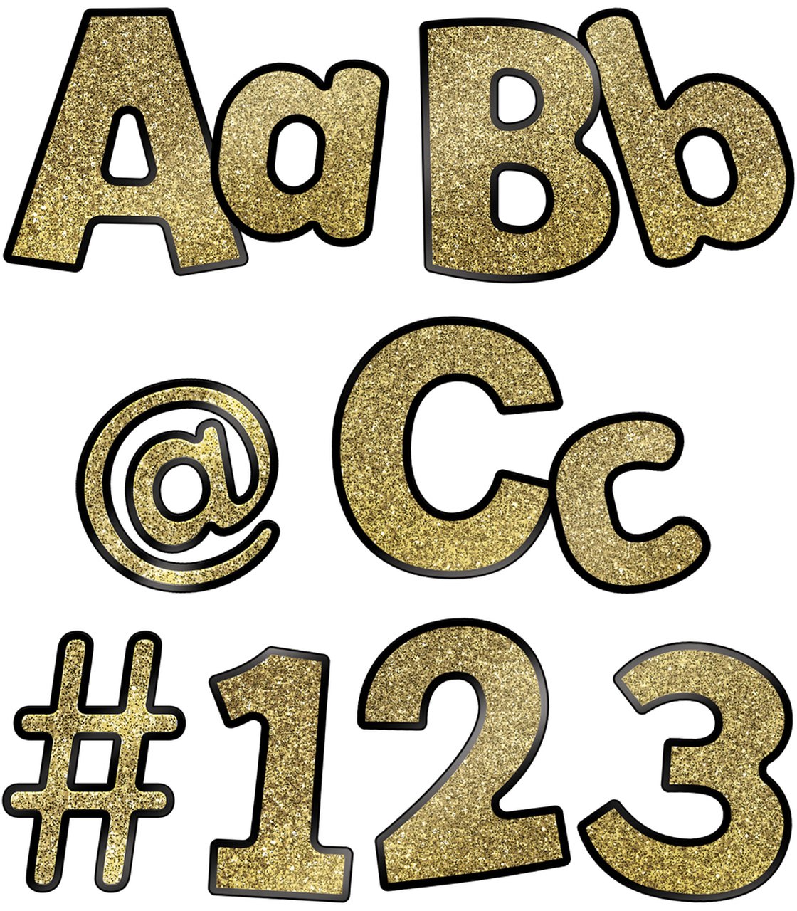 GOLD GLITTER LETTERS