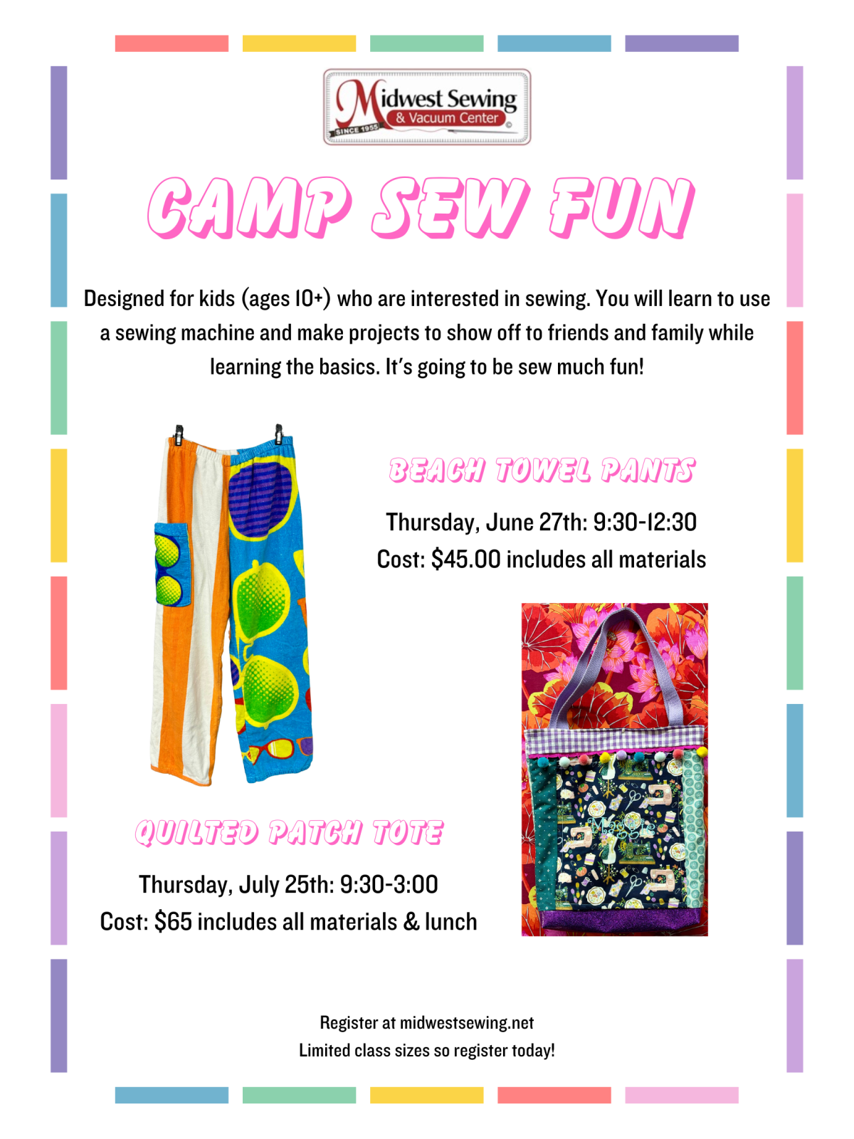 Camp Sew Fun Beach Towel Pants