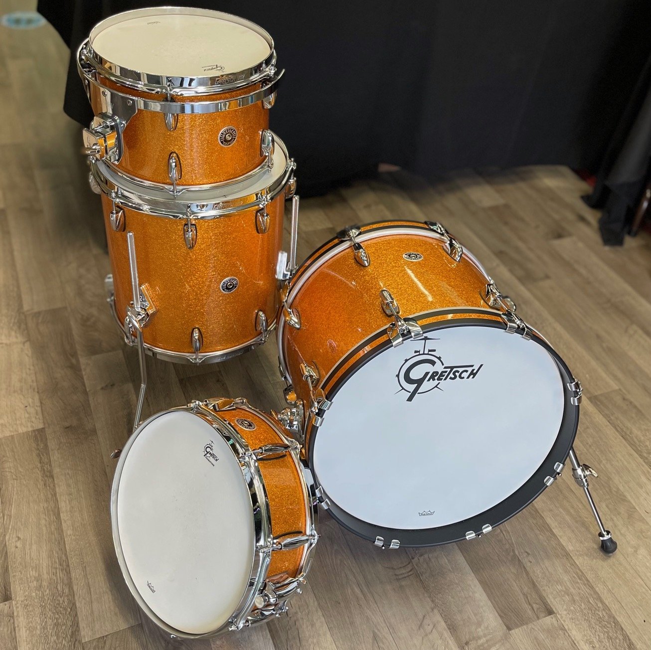 Gretsch Brooklyn 4Piece 12/14/18/14 Dan Weiss Clinic Drum Set Gold