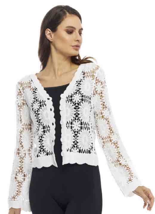 Button Down Crochet Cardigan