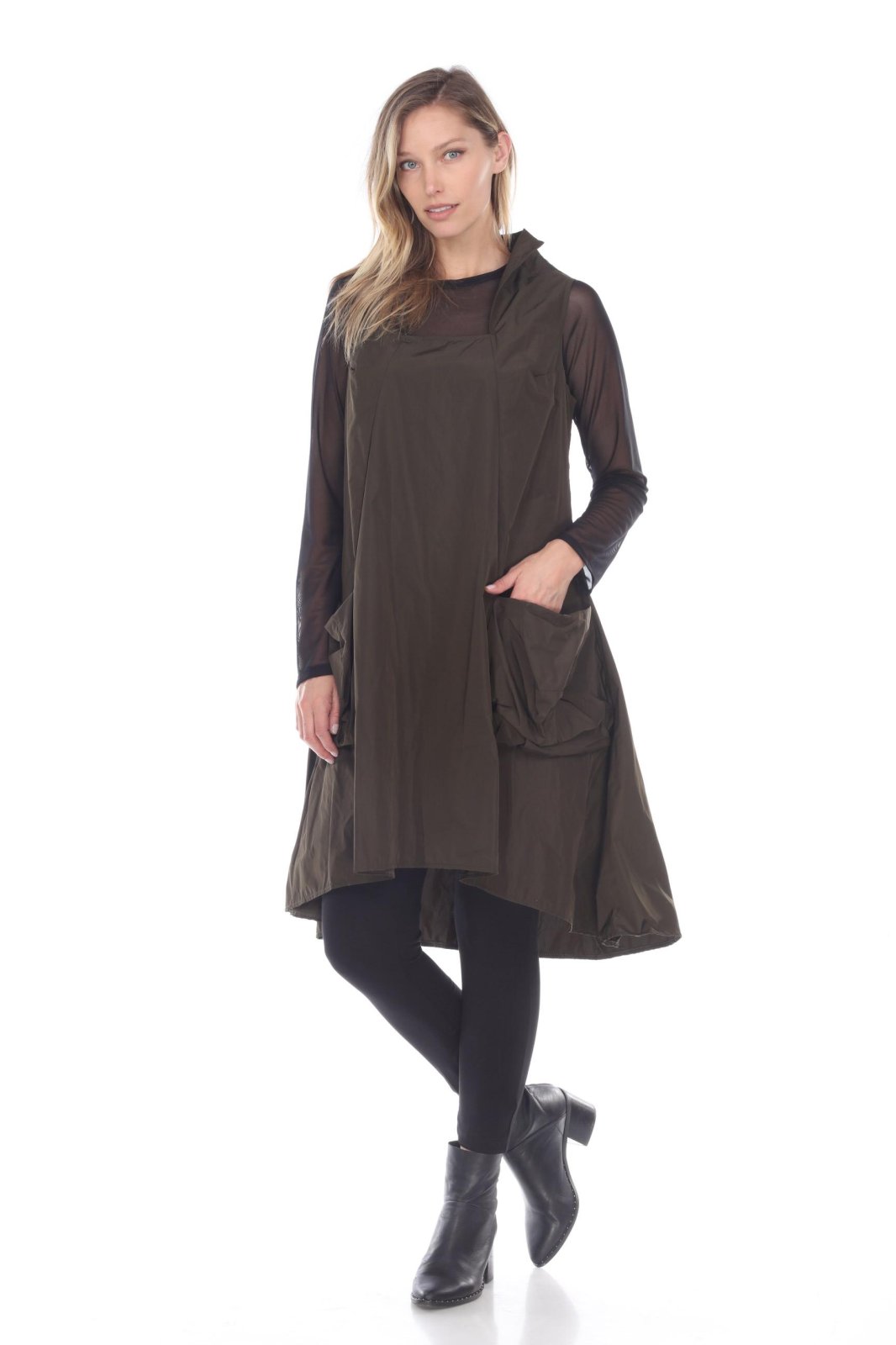 Memory Fabric Dress with Zip Back