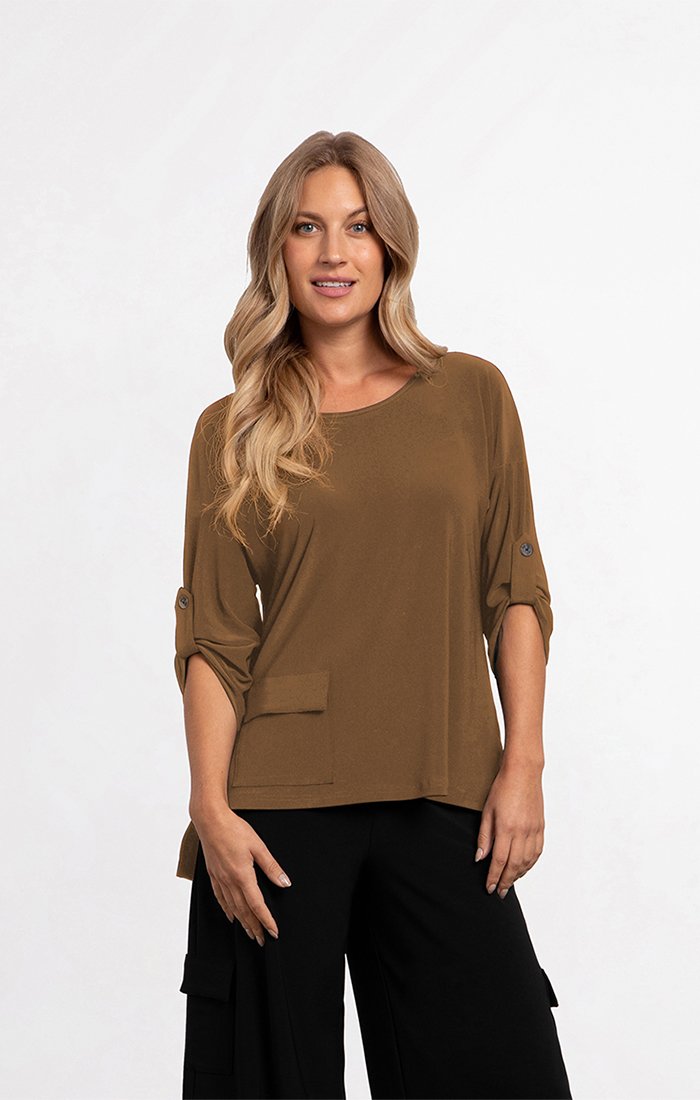 Safari Top, Elbow Sleeve