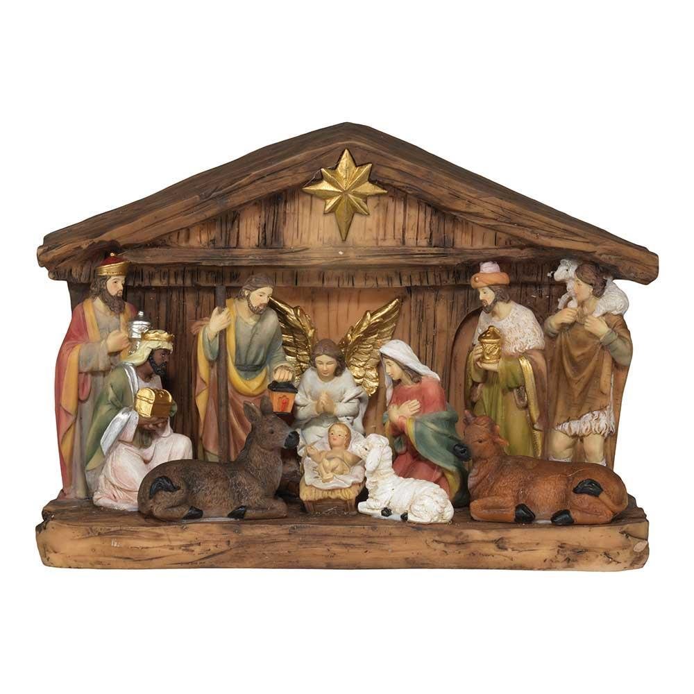 Lighted Nativity Set One Piece 603799331777