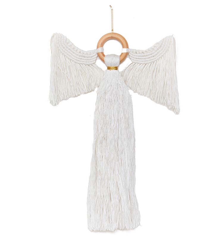 Macrame Angel Wall Hanging 04
