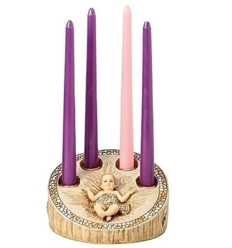 Mosaic Baby Jesus Advent Candle Holder 89945732795