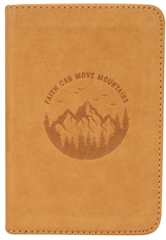 Faith Can Move Mountains Pocketsized Full Grain Leather Journal