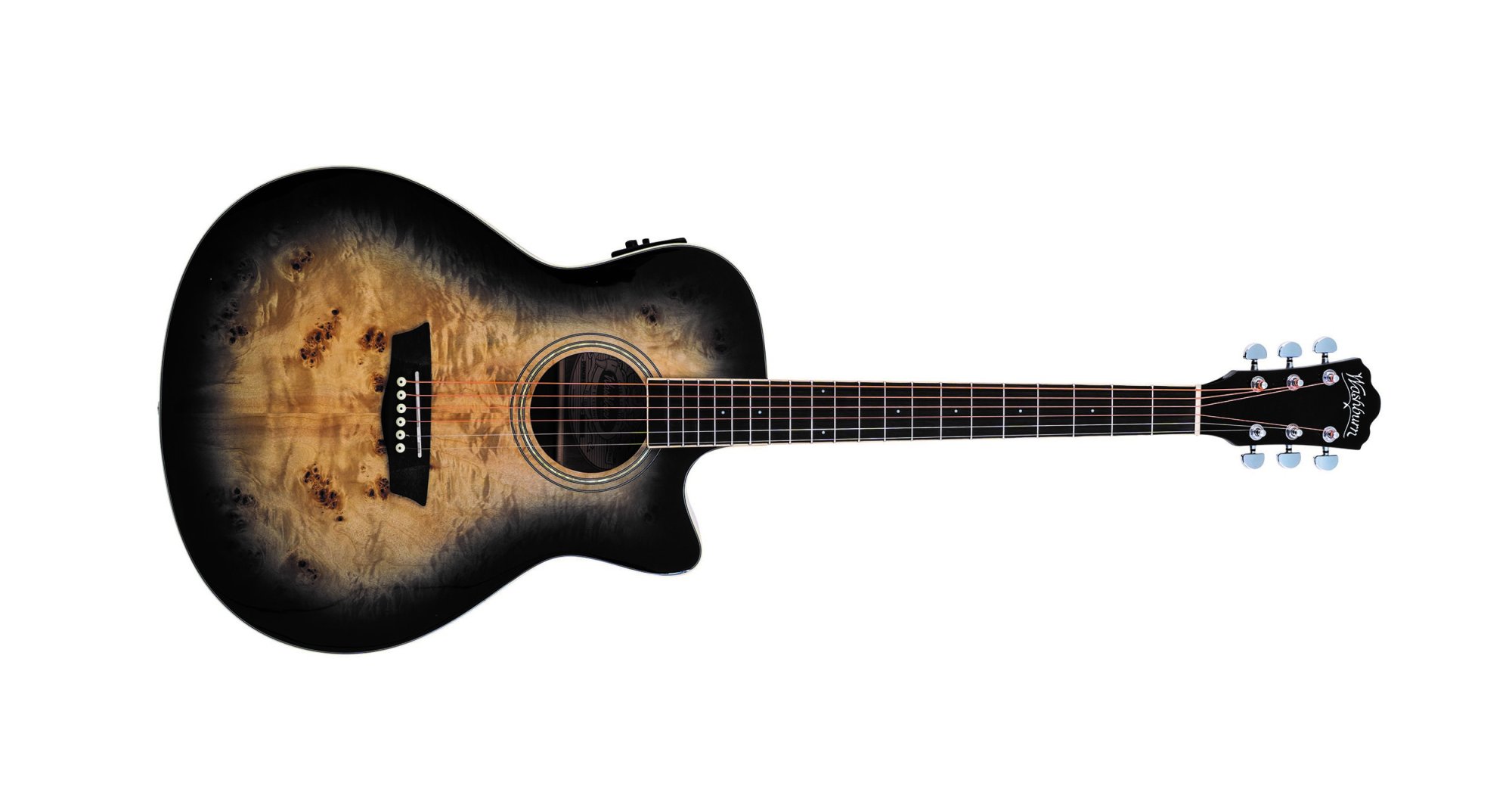 Washburn Deep Forest Burl Grand Auditorium Acoustic/Electric Guitar