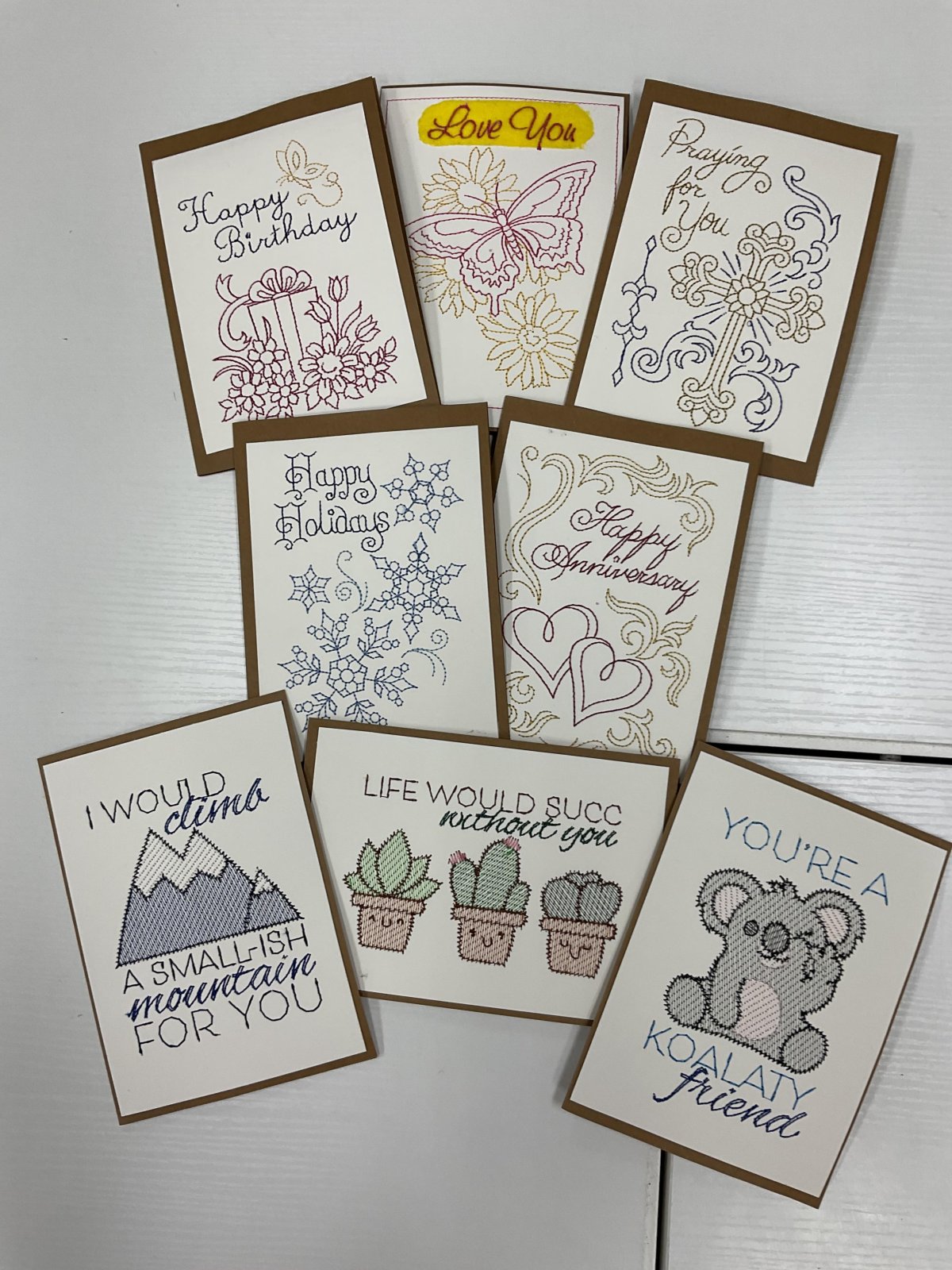 Machine Embroidery Greeting Cards