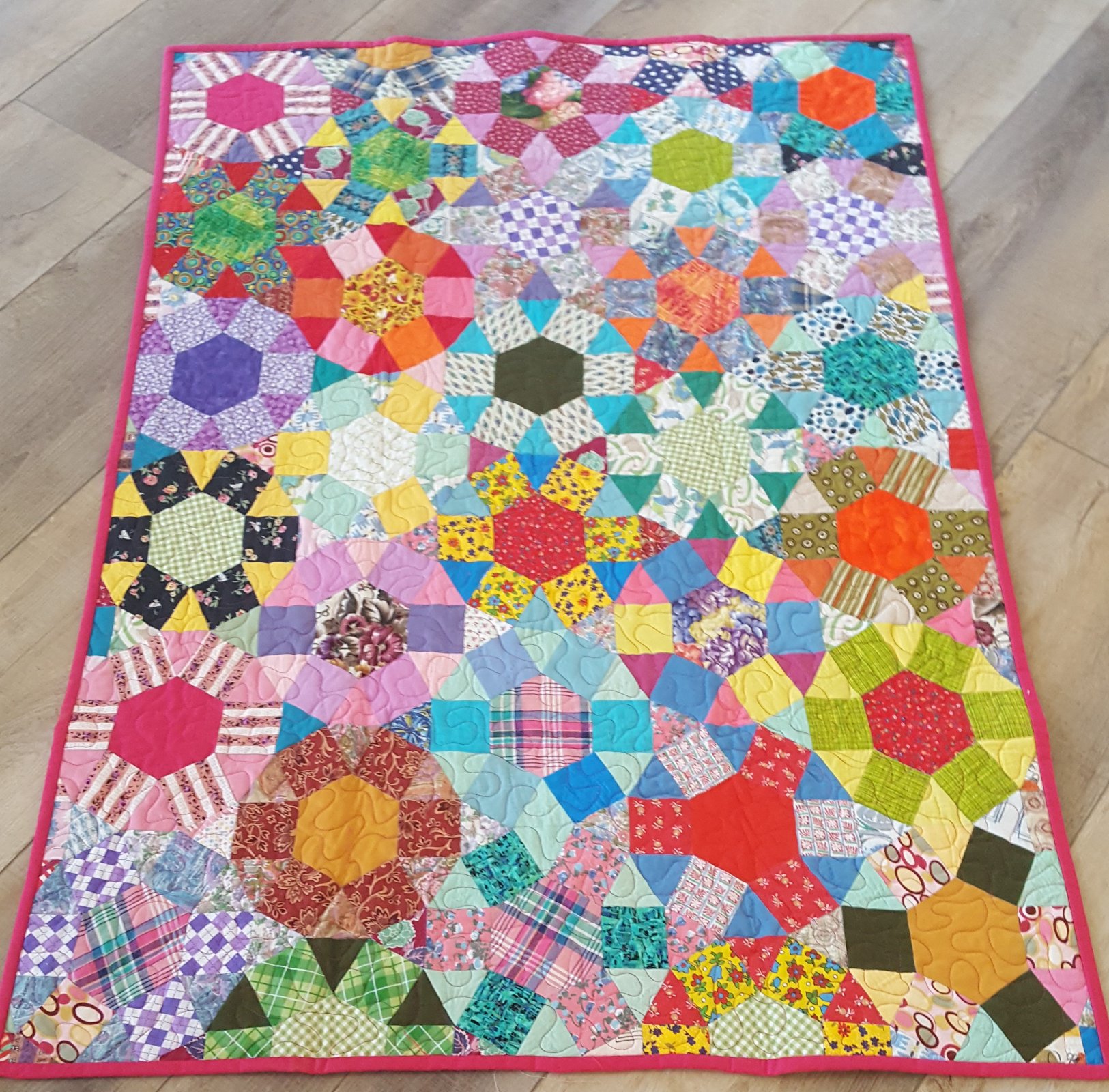 Round the Block EPP Baby Quilt