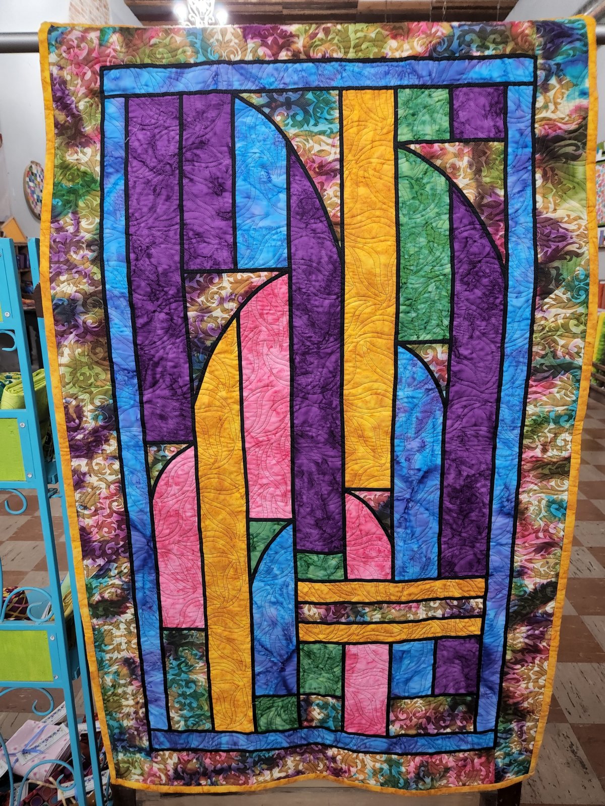 Batik Art Deco Stained Glass