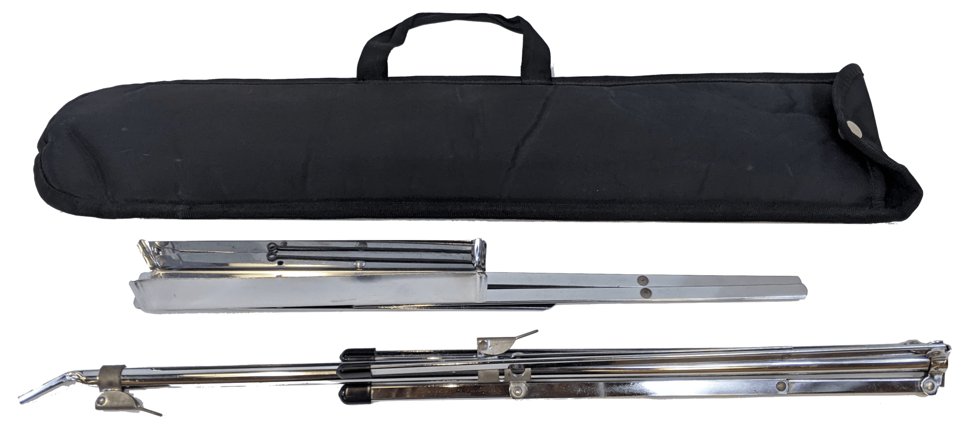 Folding Music Stand & Bag Chrome Metal Used