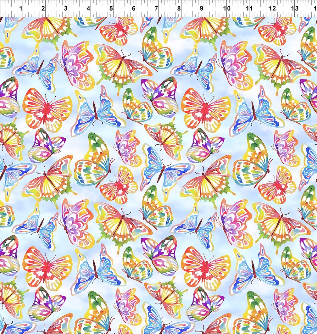 Summer Breeze Butterflies Multi by Jason Yenter for In The Beginning