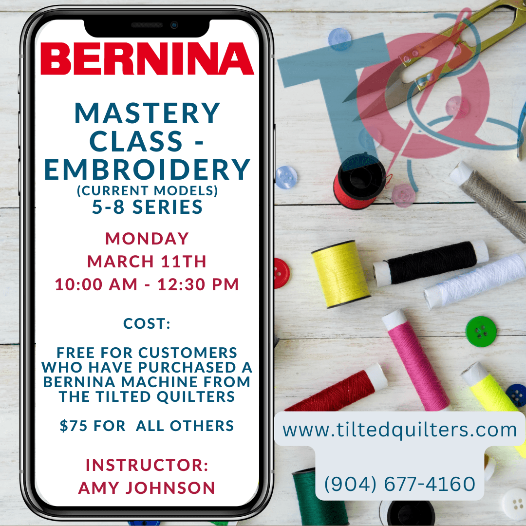 BERNINA Mastery Class Embroidery