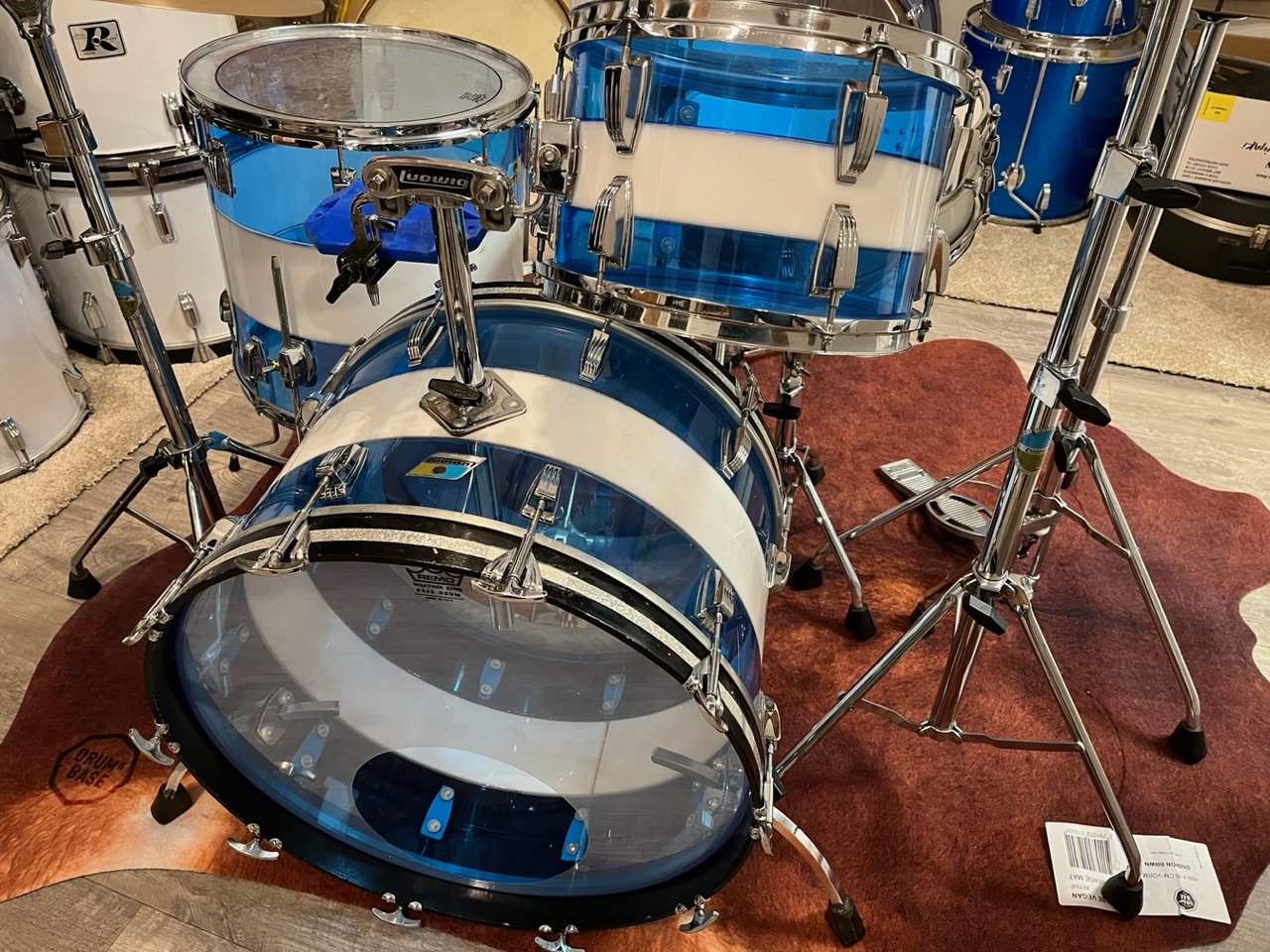 Used Ludwig 4pc Vistalite Drum Set, 1970s