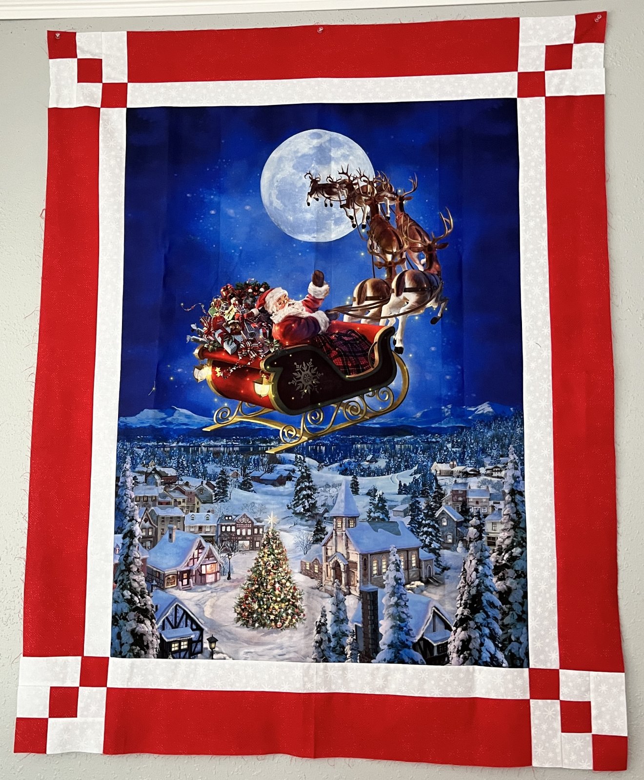 Santa Sleigh Panel Quilt Kit