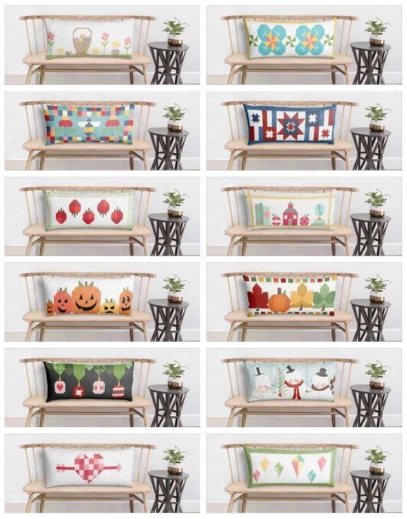 Riley Blake Bench Pillow of the Month 2023