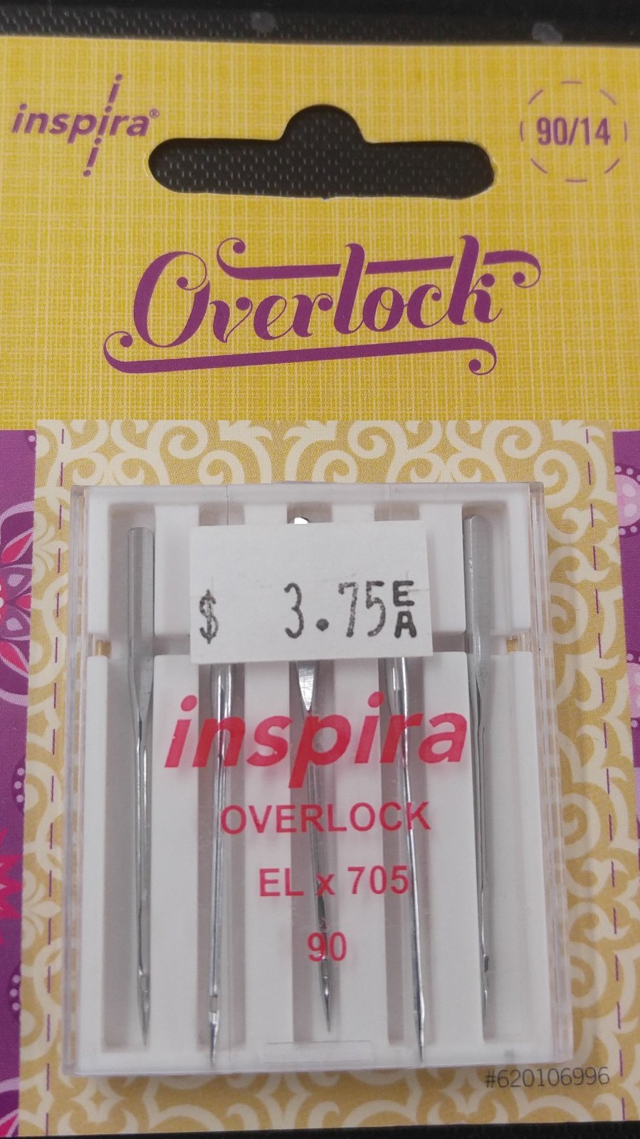 Inspira Overlock 90/14 Needles (5 Pack) 7393033077099