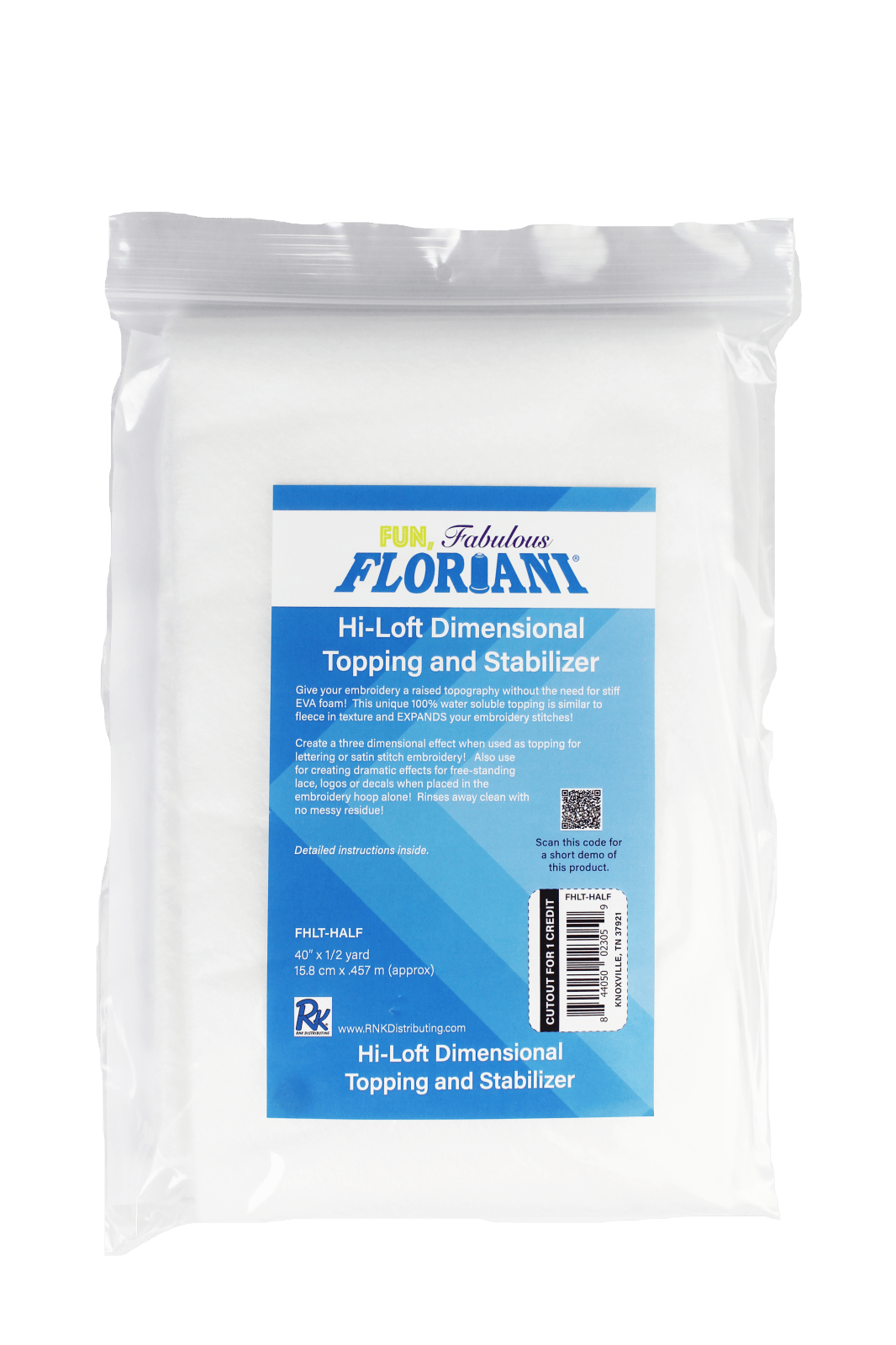 Floriani HiLoft Dimensional Toping and Stabilizer 844050023059