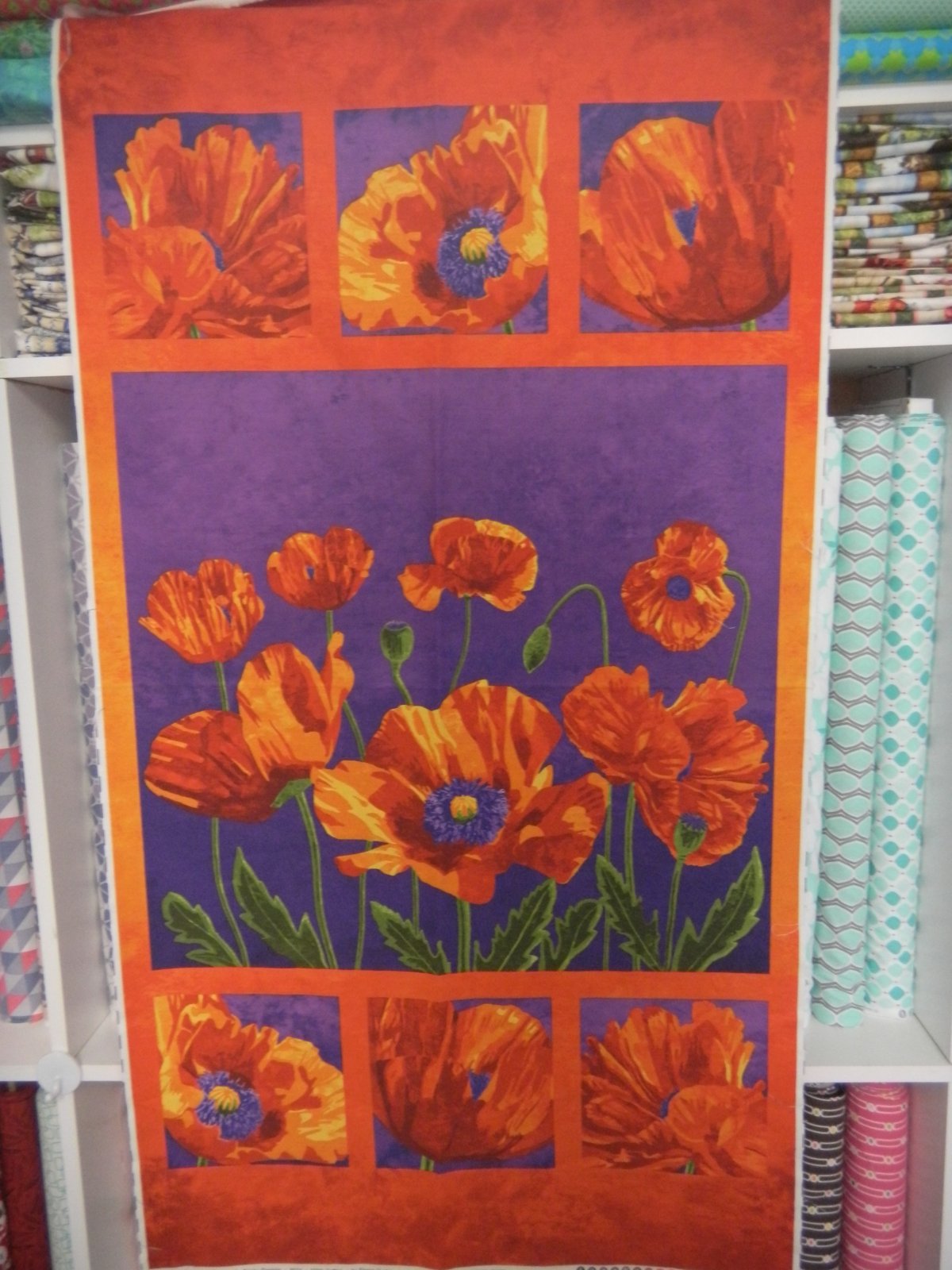 Panel155 Poppy Passion Floral