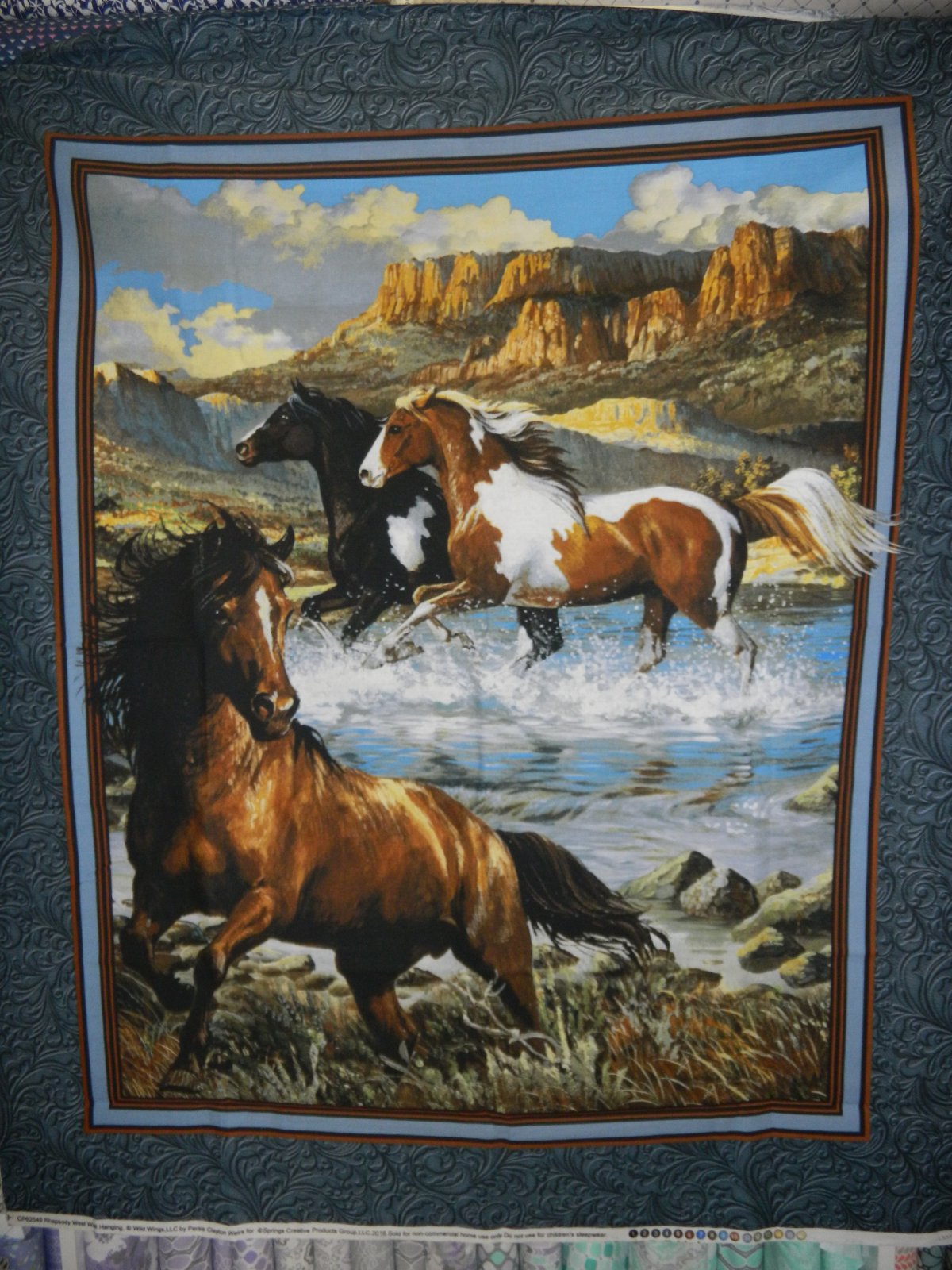 Panel200 Rhapsody West Wall hanging Horses