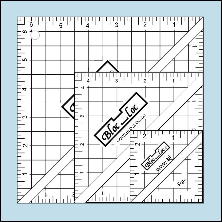 Bloc Loc HalfSquare Triangle Ruler Set 2