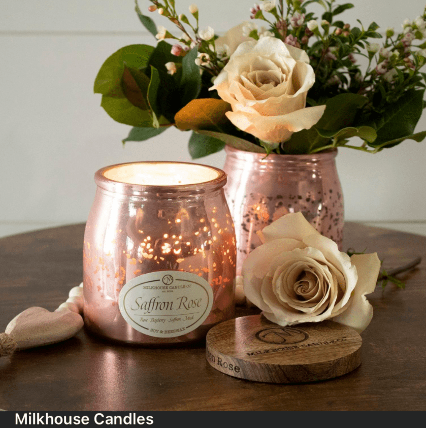 * Saffron Rose Milkhouse Candle 16 OZ. 849564011783