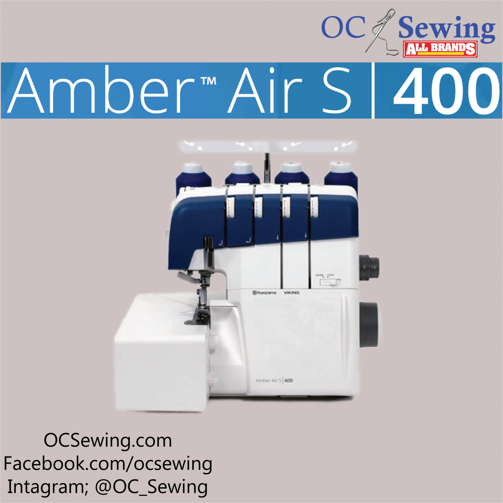 Husqvarna Viking AMBER Air S 400 Air Threading Serger