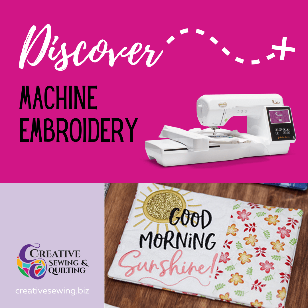 Discover Embroidery Mug Rug (Fabric/Materials Included)