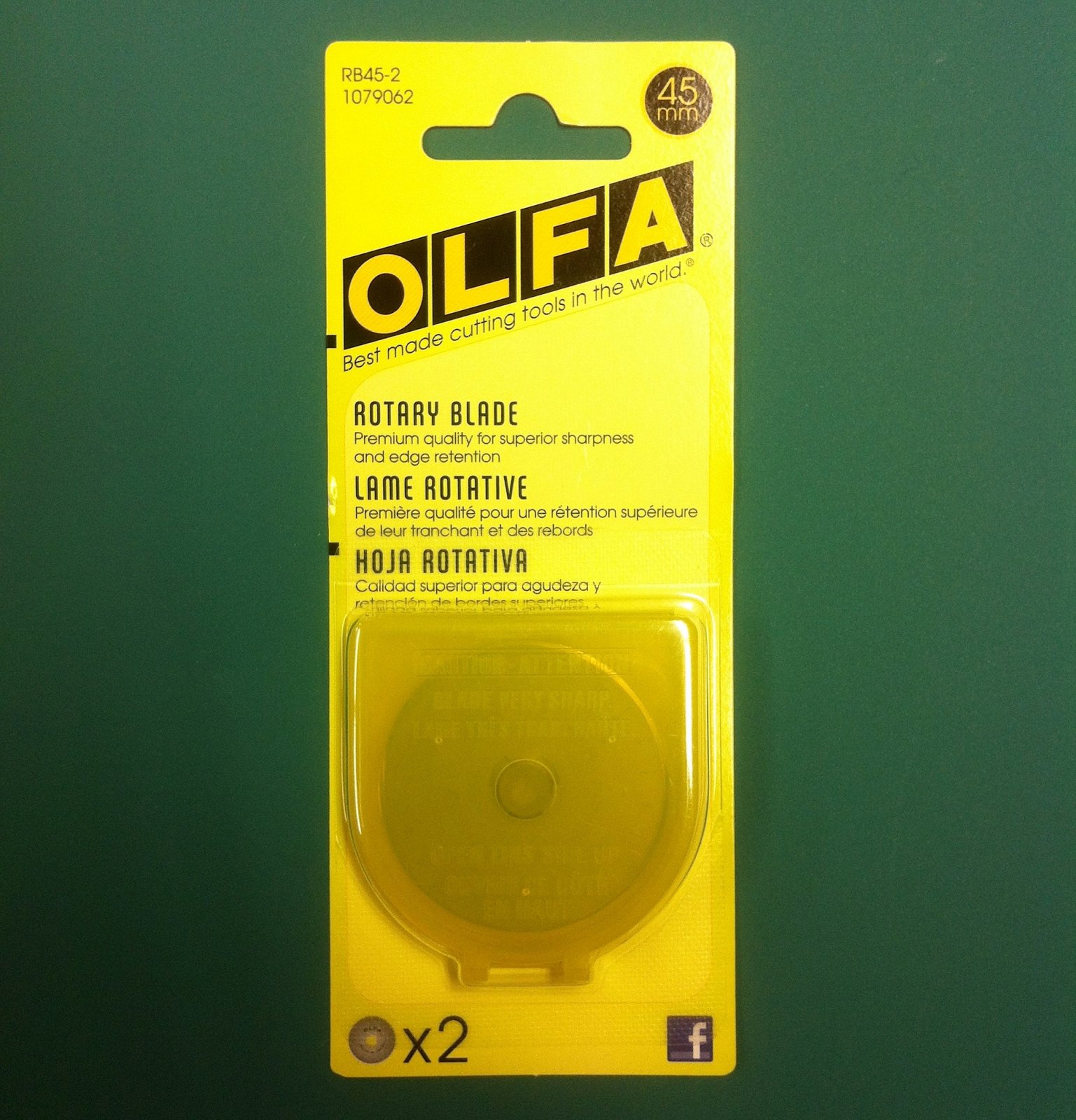 Olfa 45 mm Replacement Rotary Cutter Blade 091511600971