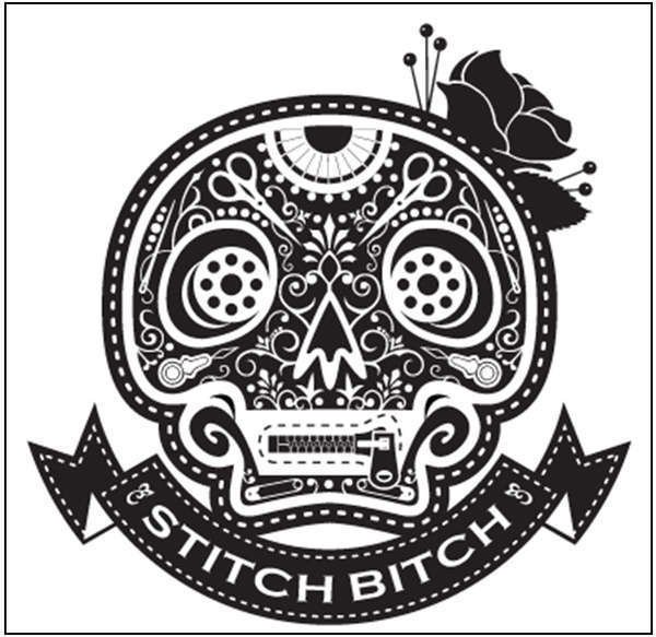 Stitch Bitch White Vinyl Window Decal 115