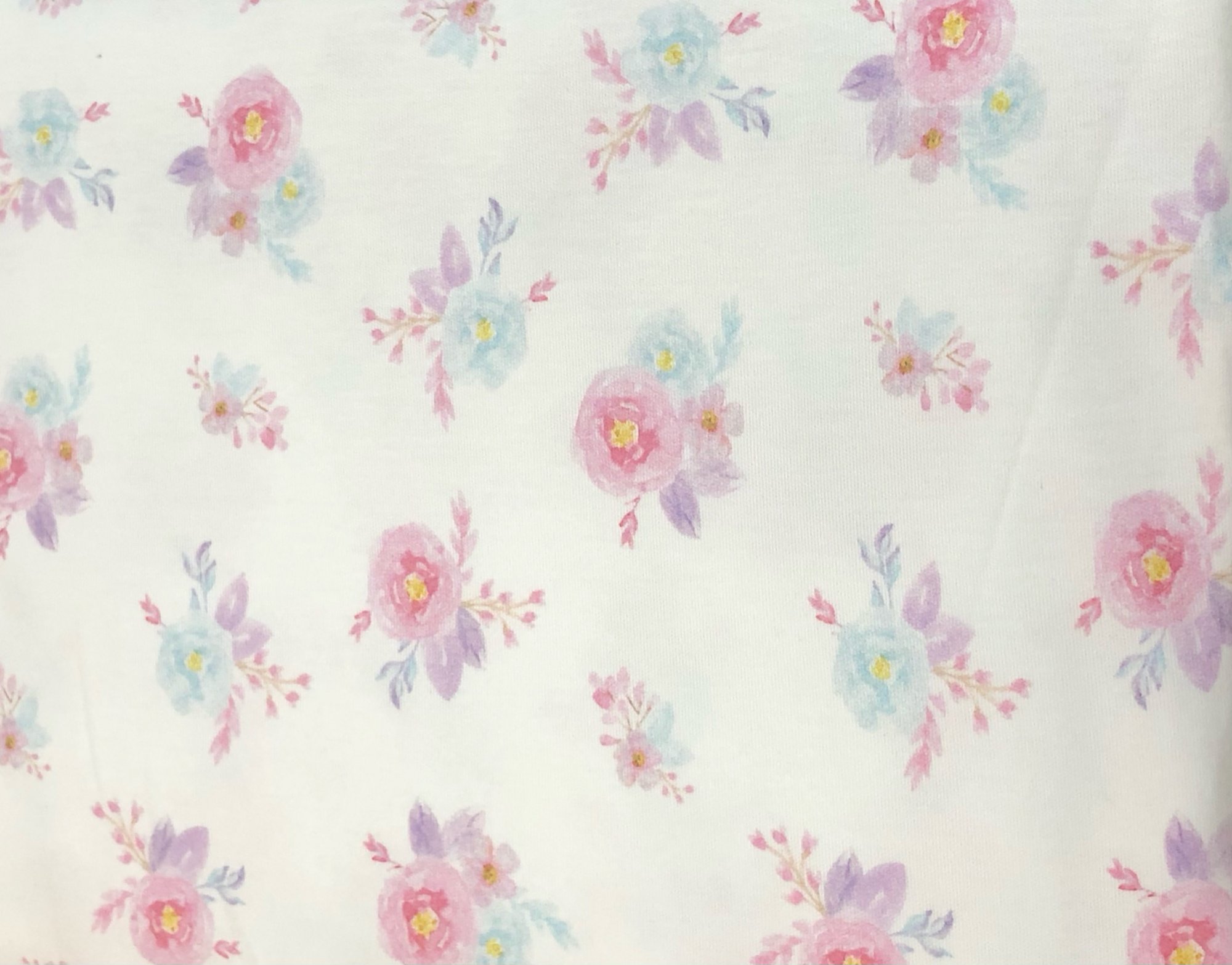 Floral Bouquet Sea Island Cotton Baby Knit Fabric by Spechler Vogel