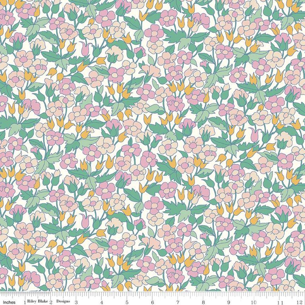 Liberty Carnaby Collection Daydream Piccadilly Poppy E Quilting Cotton