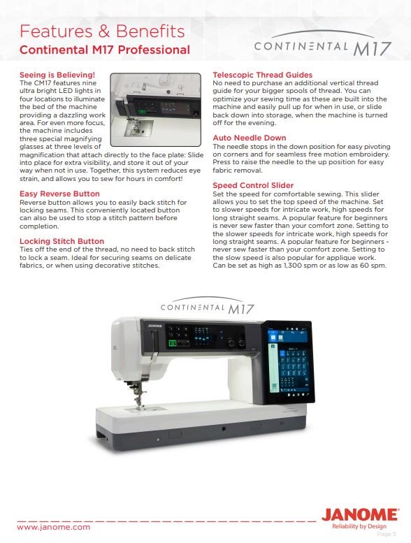 Janome Continental M17