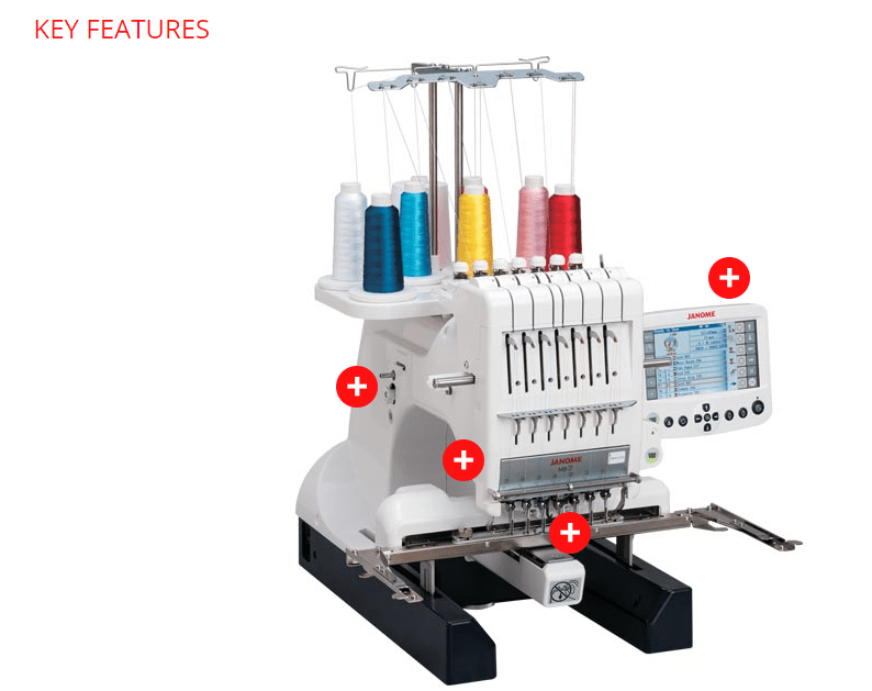 Janome MB7 Seven Needle Embroidery Machine w/Ava