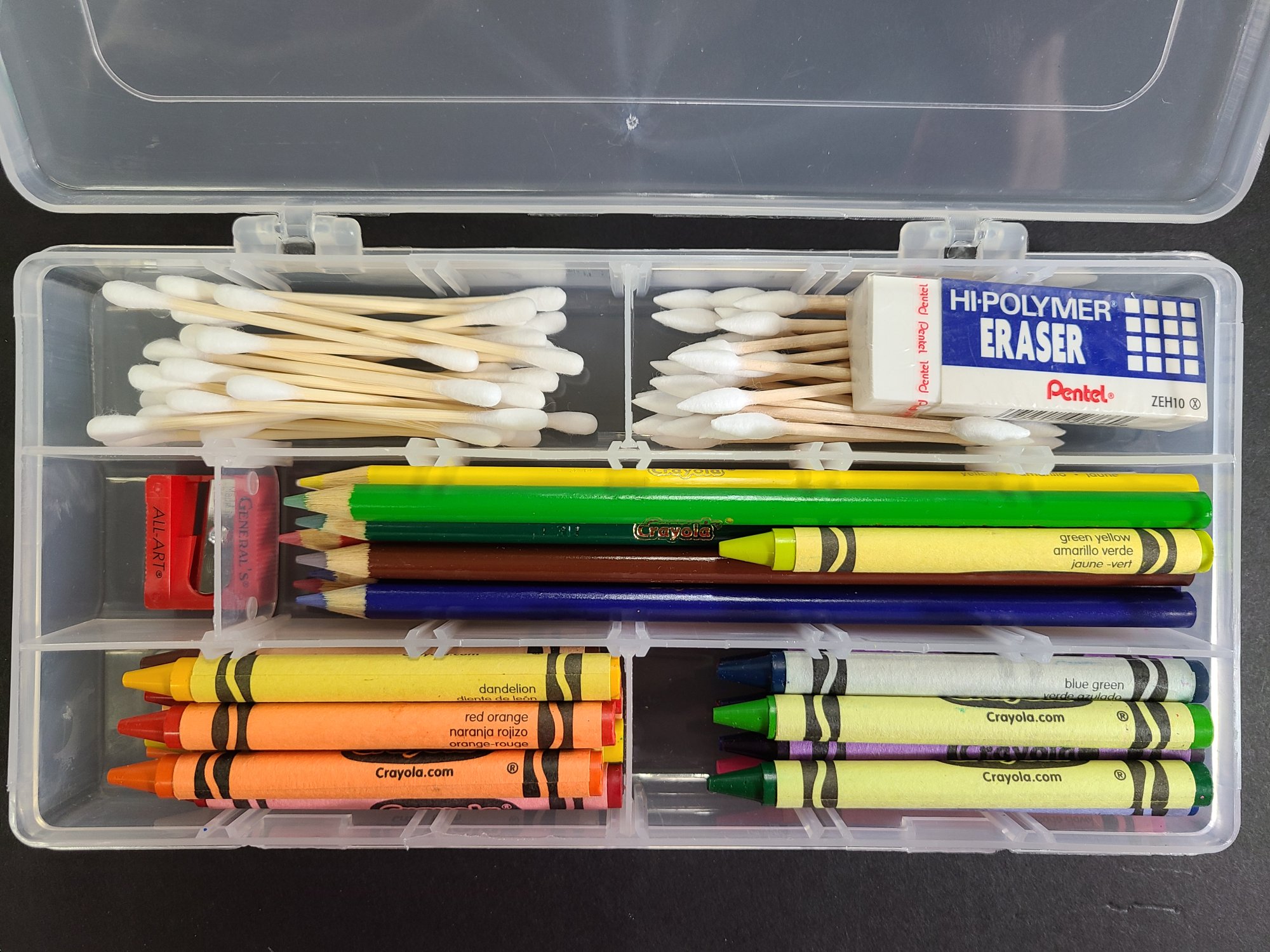 94456 Crayon Plastic storage 4 1/2 in. W x 9 in. L x 1 3/8 in. H